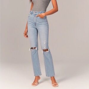 Ultra High Rise Ankle Straight Jeans